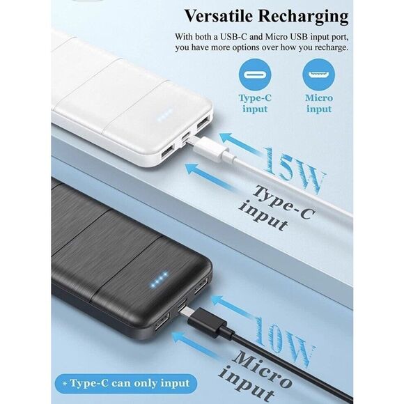 2 Pack Portable Charger Power Bank 1500mAh Dual USB - Picture 5 of 14